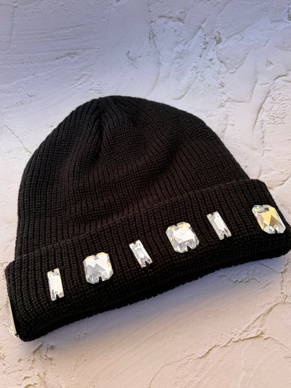 Crystal Noir Beanie