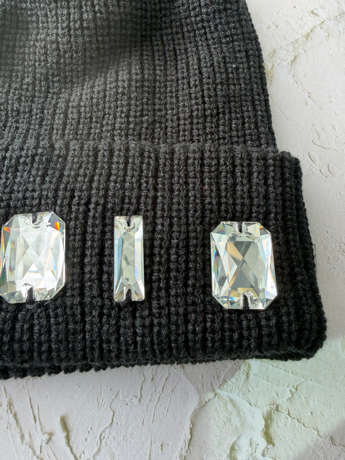 Crystal Noir Beanie