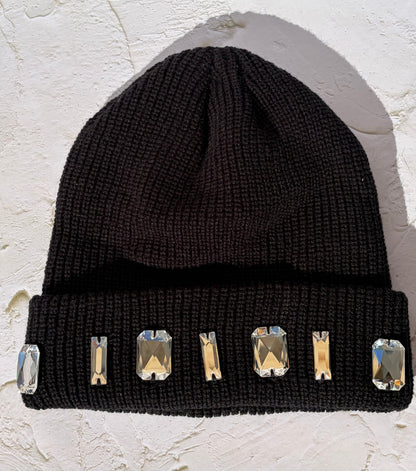 Crystal Noir Beanie